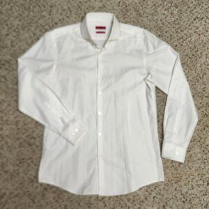 Hugo Boss dress shirt 16 slim white cotton
